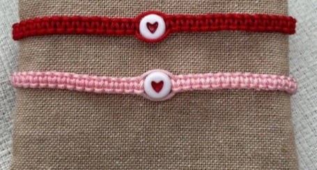 Set 2 Bratari Red & Pink