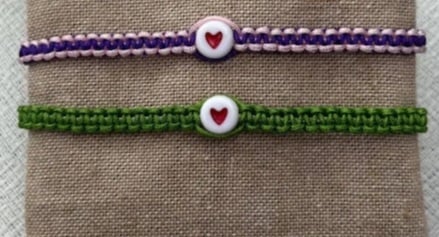 Set 2 Bratari Green & Purple