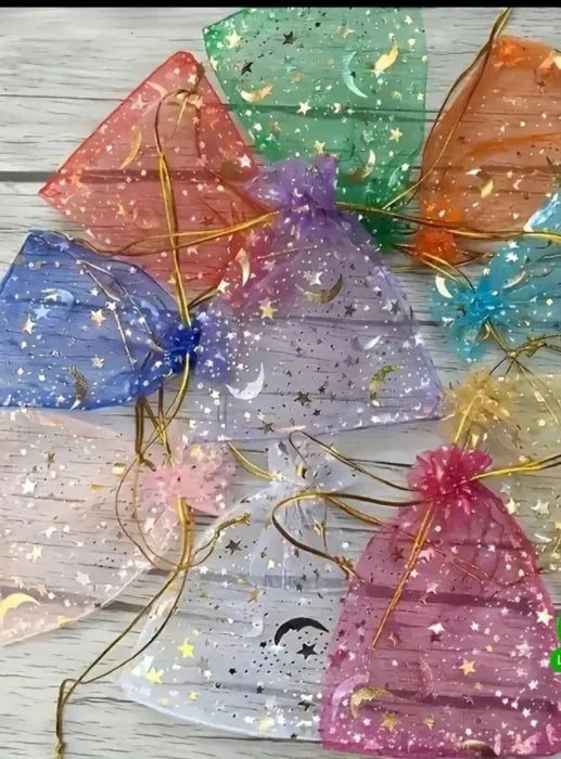 Săculeț Colorat cu Motive Solare pentru impachetare cadou a bijuteriilor