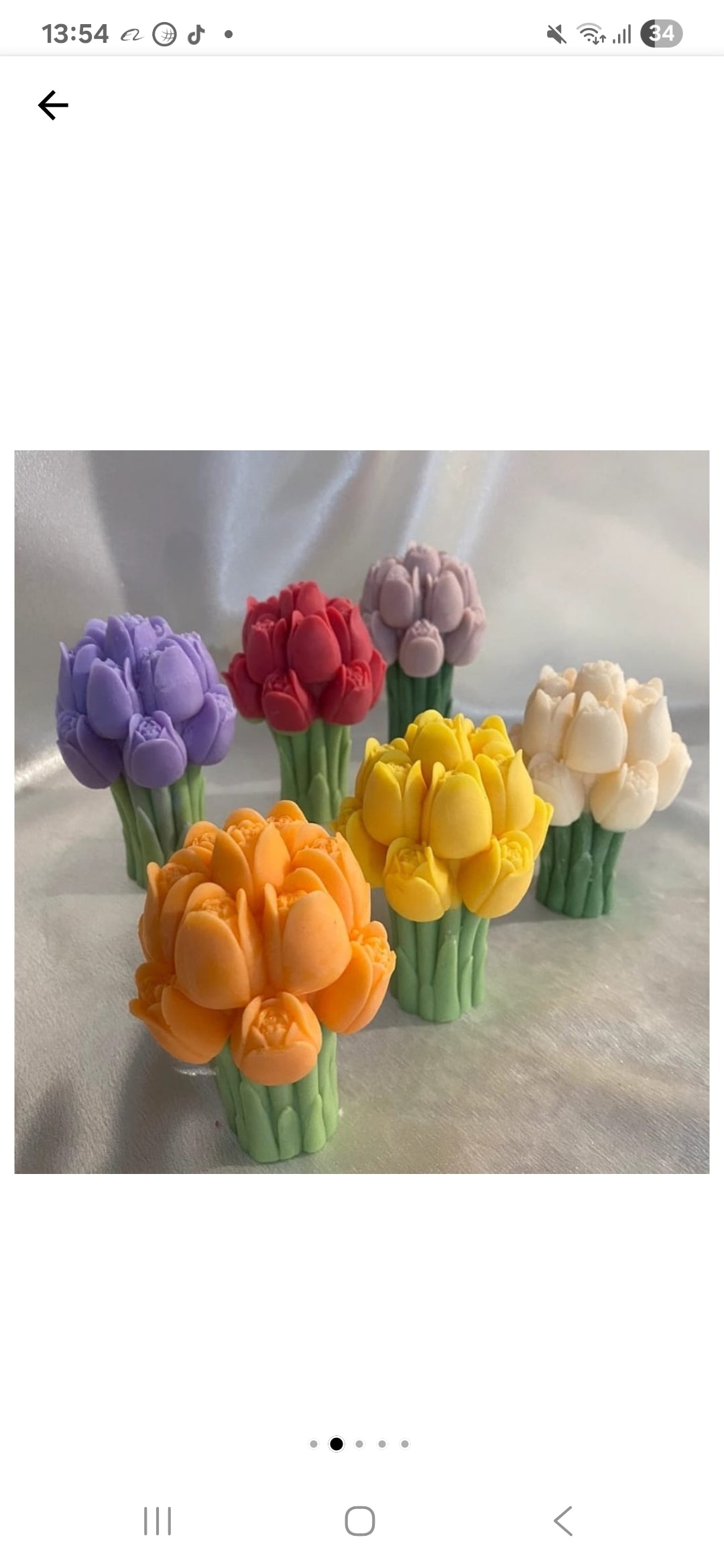 Lumanare Decorativă Parfumata Tip Buchet Lalele