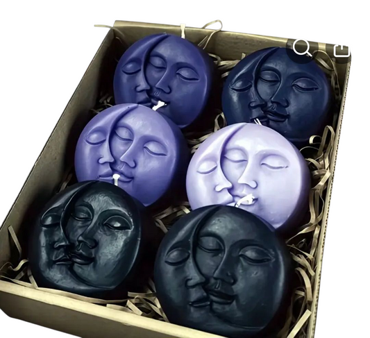 Set 6 Lumânări Soare si Luna Parfumate Arome Mixte