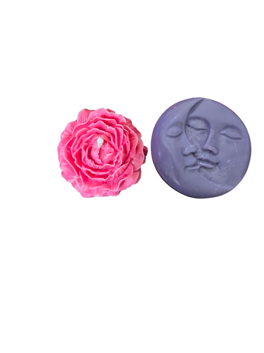 Set 2 Lumânări Trandafir Roz cu parfum de ciocolata + Lumânăre Soare si Luna Lavanda