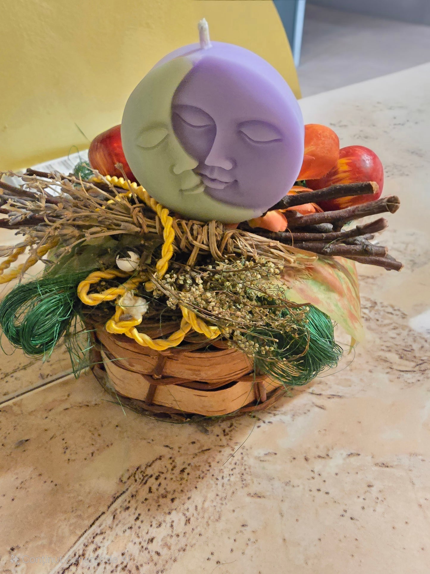 Set 2 Lumânări Soare si Luna Parfum Lavanda și Merișoare/ Merișoare