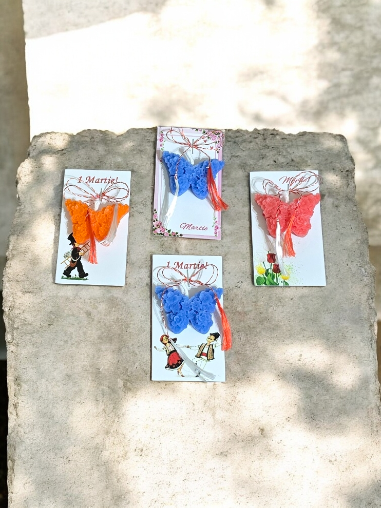 Mărțișor Din Ceara Naturala De Soia Fluture