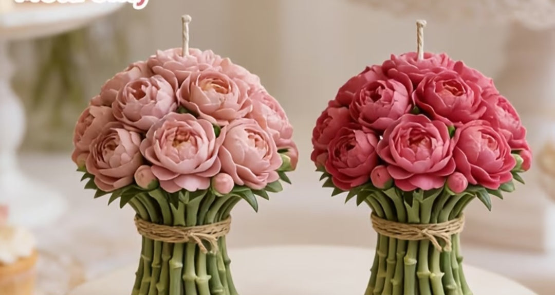 Lumanare Decorativa Parfumata Buchet De Bujori