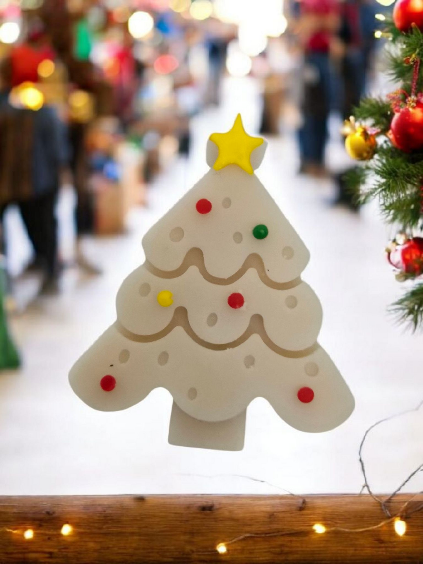 Lumanare Brăduț Classic cu Globuri