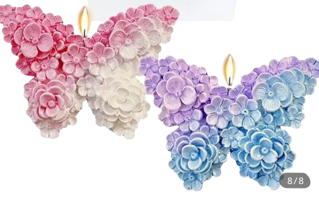 Lumanare Fluture cu flori