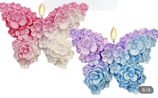 Lumanare Fluture cu flori
